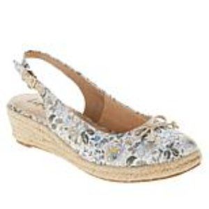 LifeStride Keepsake Espadrille Wedge Sandal (Garden Flowers) SIZE 8 w/Box